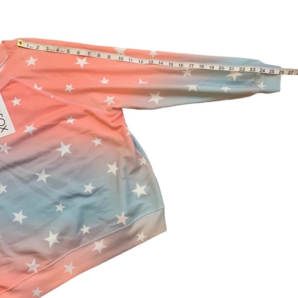 WILDFOX Patriotic Star Print Crewneck Long Sleeve Pullover Sweatshirt Top NWT - Picture 12 of 14